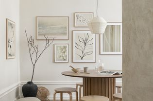 Dining table and gallery wall 