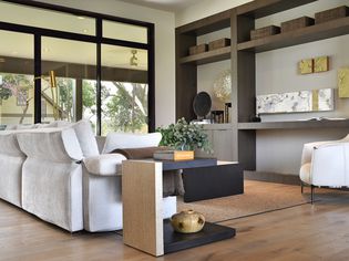 The living room of Austin-based designer Laura Britt of Britt Design Group