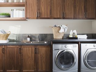 Appliances and sink in laundry room