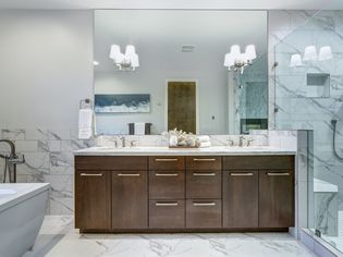 Bathroom With Frameless Mirror