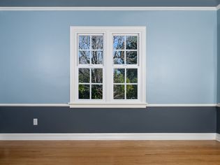 Empty room with painted trim