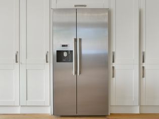 Frontal shot of a counter-depth refrigerator