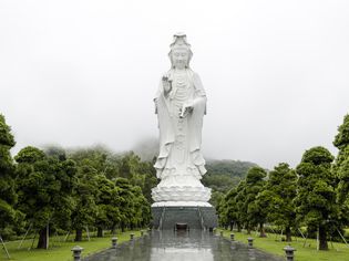 Famous Guanyin statue in Hong Kong 