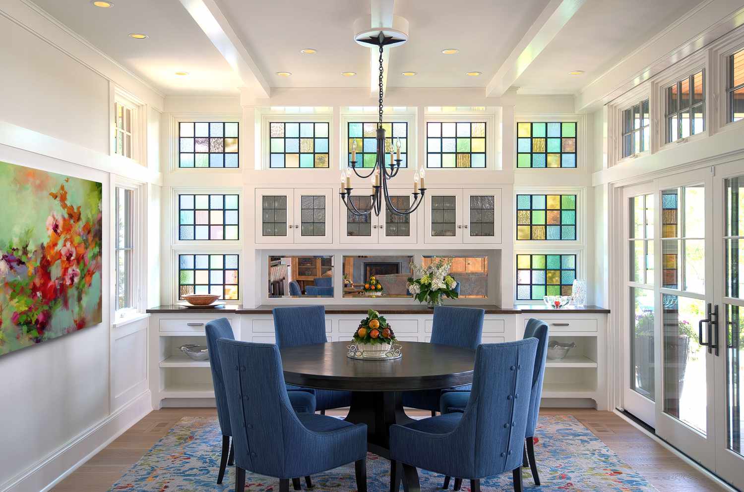 stained glass dining room window