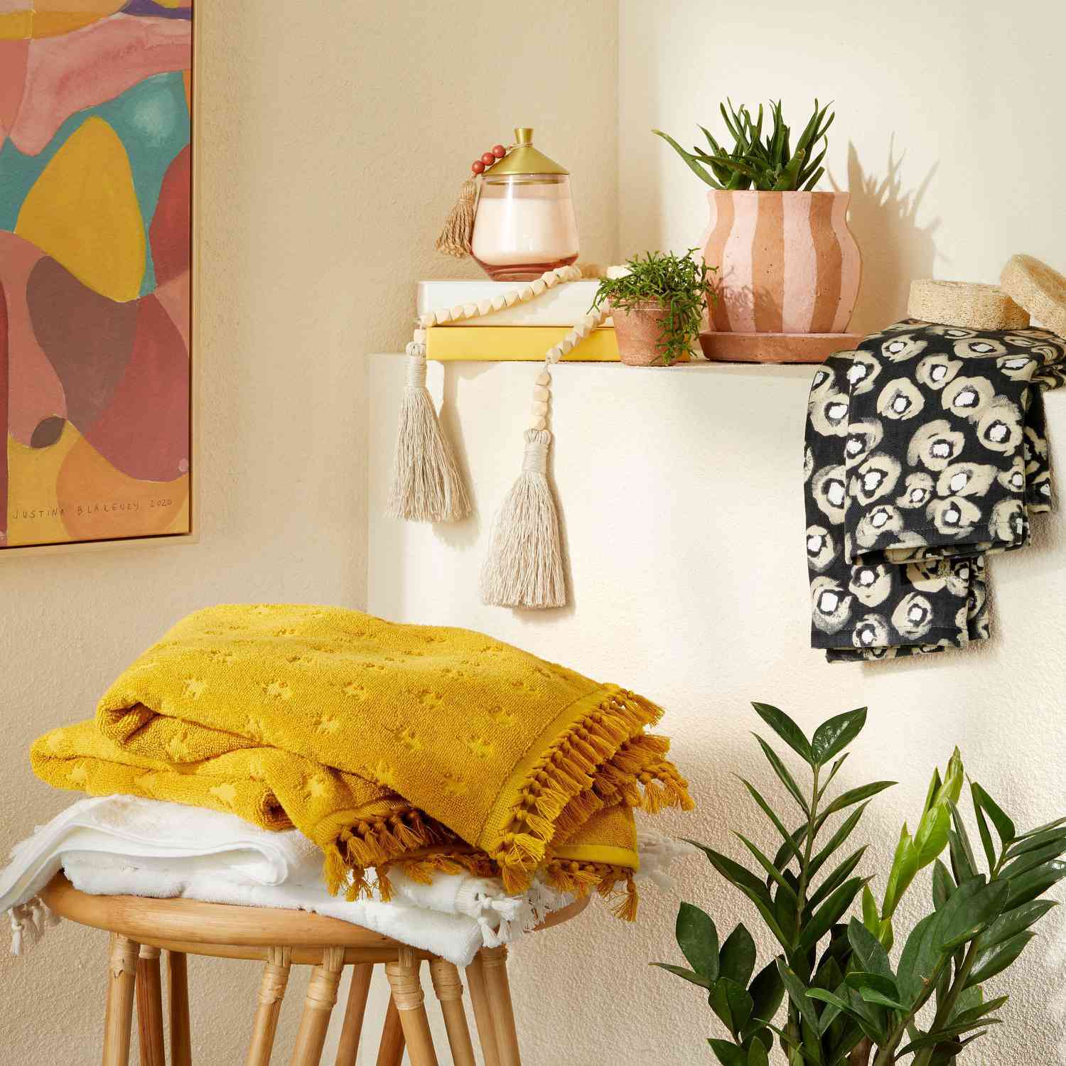 Jacquard Bath Towel with Fringe from Justina Blakeney x Opalhouse collection at Target