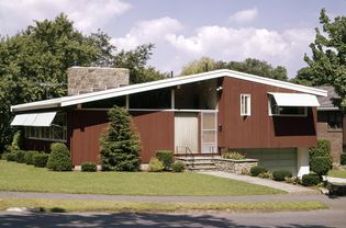 Split Level Ranch Style House Mid-Century Modern