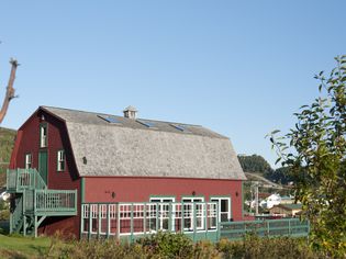 red barn converted into barndominium