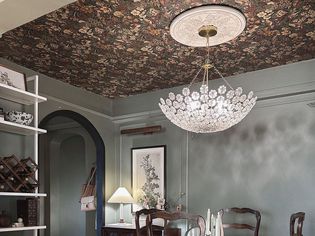 wallpaper ceiling diy