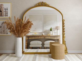 A gilded statement mirror