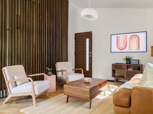 Midcentury Modern decor mixed with modern era furniture
