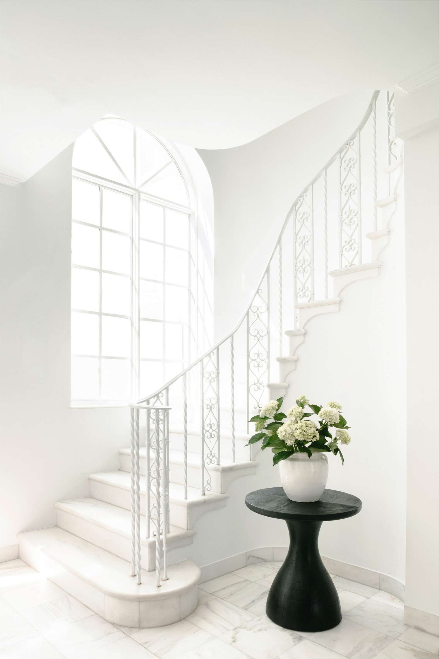 painted wrought iron stair railing