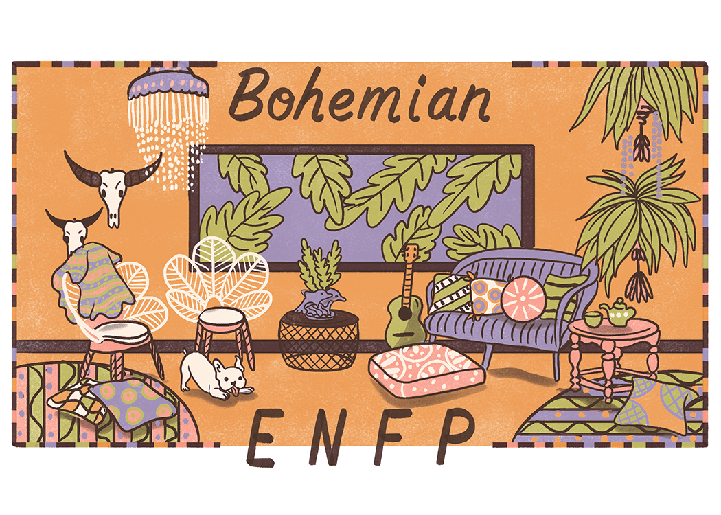An illustration of the ideal home for an ENFP