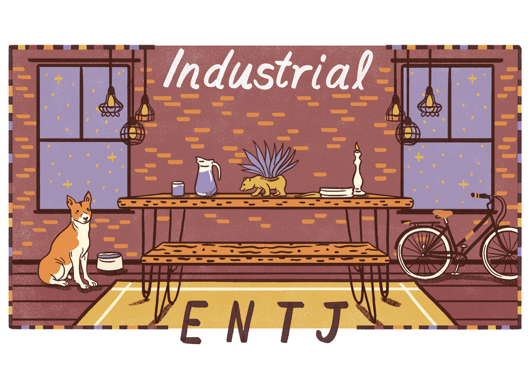 An illustration of the ideal home for an ENTJ