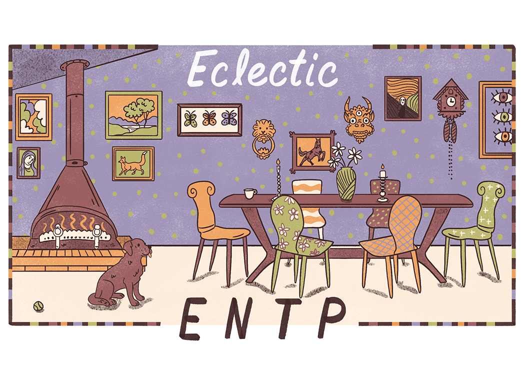 An illustration of the ideal home for an ENTP