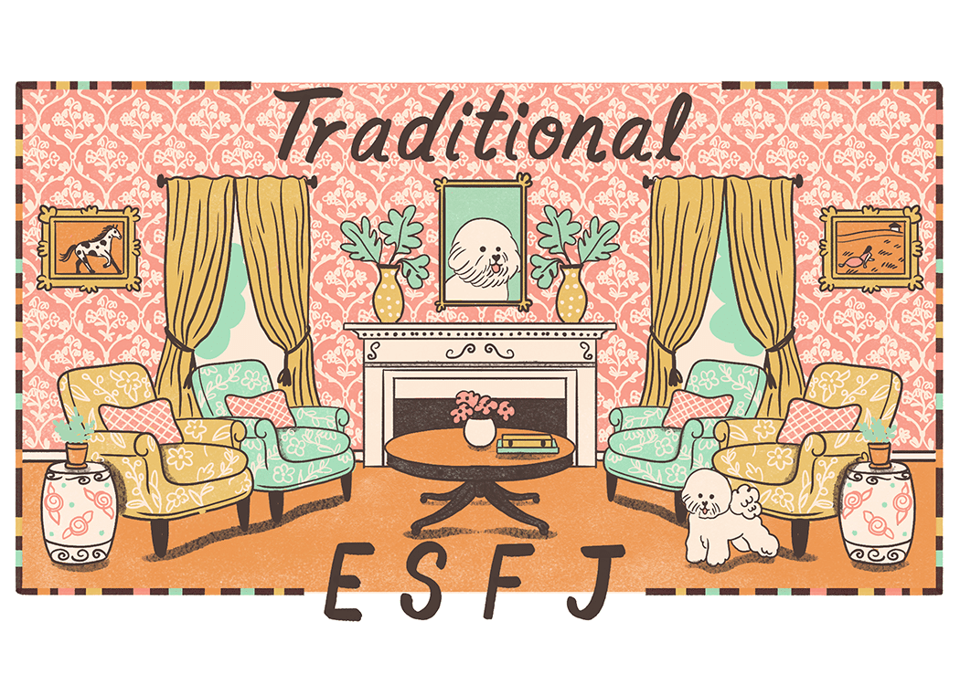 An illustration of the ideal home for an ESFJ