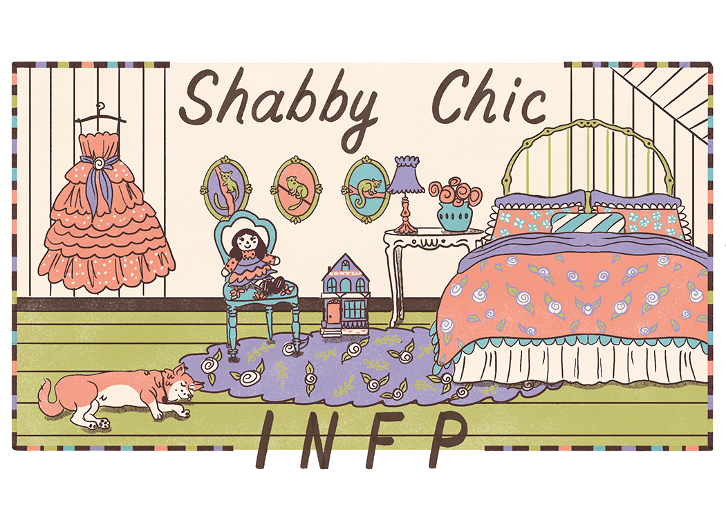 An illustration of the ideal home for an INFP