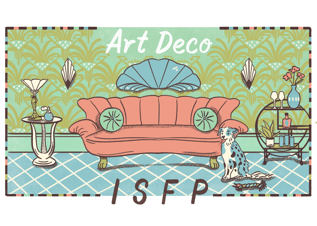 An illustration of the ideal home for an ISFP