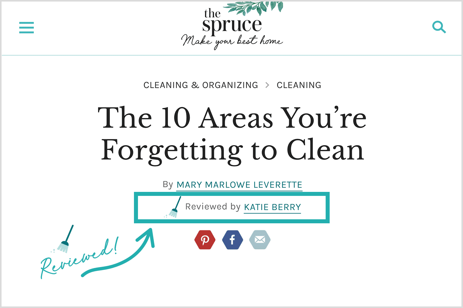 How you can tell if an article was reviewed by The Spruce's Cleaning Review Board